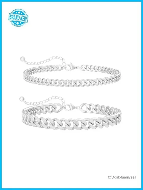 Dainty Gold Anklets Set - Waterproof 14K Gold/Silver Plated Stackable Anklet Set
