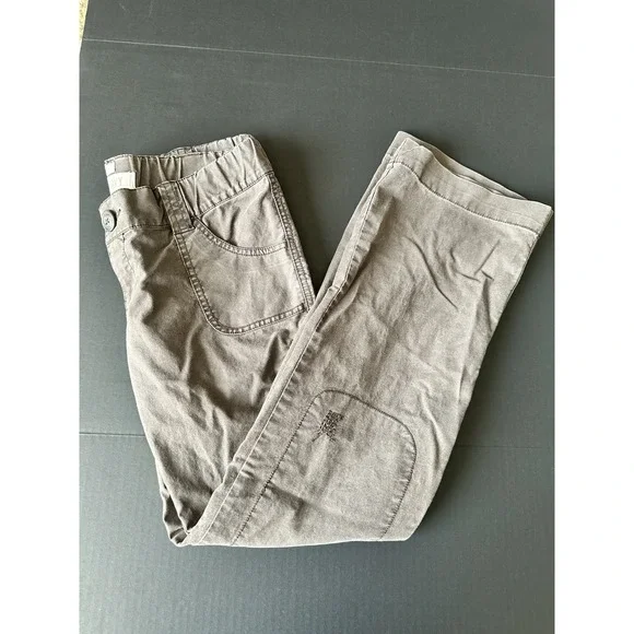 Old Navy Girls Gray Utility Straight Leg Pants Reinforced Knee Cargo Pocket S 14