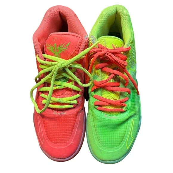 PUMA MB.01‎ Rick and Morty Shoes Mens Size 9 LaMelo Basketball Neon 376682-01