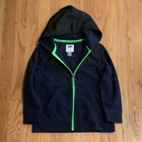 Old Navy: SWEATSHIRT Hoodie Size XS(5) Navy/Black/Electric Green