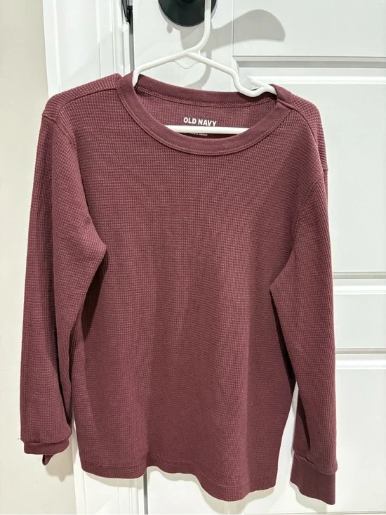 Old Navy Waffle Knit Long Sleeve Top - Plum