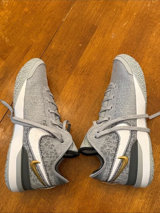 Nike Gray and Gold Basketball Sneakers size 15