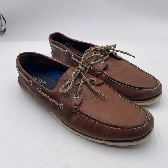 Sperry Top-Sider Authentic Original Boat Shoes Mens 15M Brown Leather STS15003