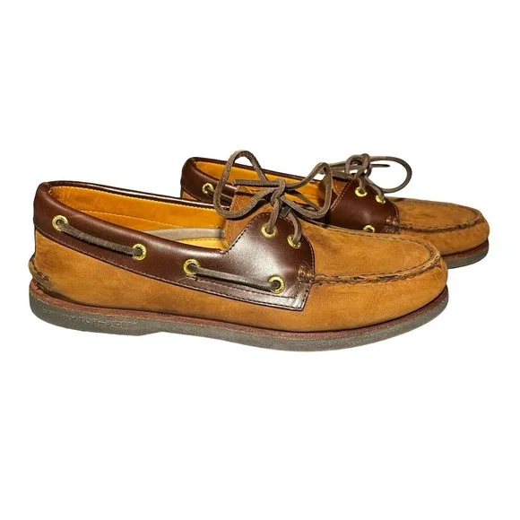 Sperry Gold Cup Authentic Original Boat Shoes Mens 10.5 M Tan Brown STS10216