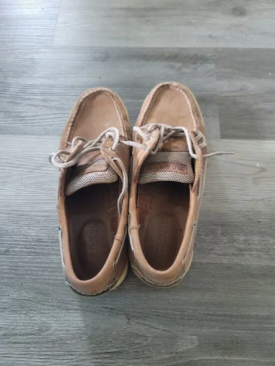 Mens brown leather Sperry Top Sider boat shoes - size 9M
