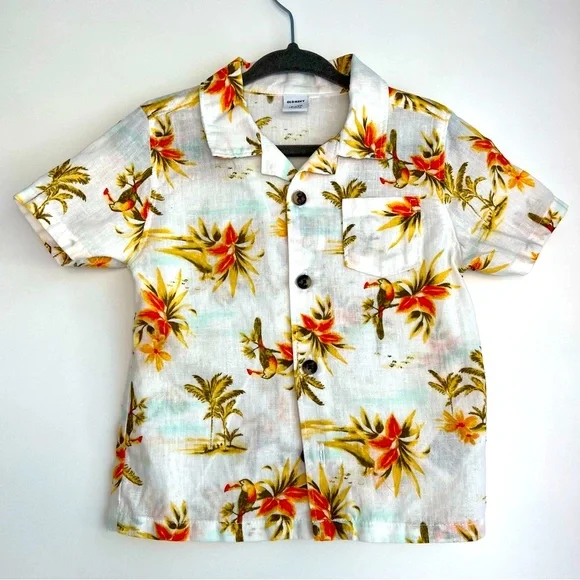 Short-Sleeve‎ Linen-Blend Pocket Shirt for Boys 18-24 M