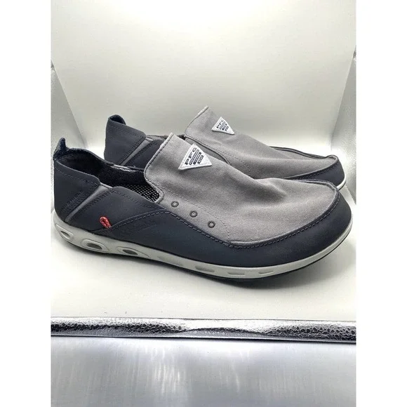 Columbia mens Bahama Vent Pfg Boat Shoe Titanium 13 Gray Water Shoes