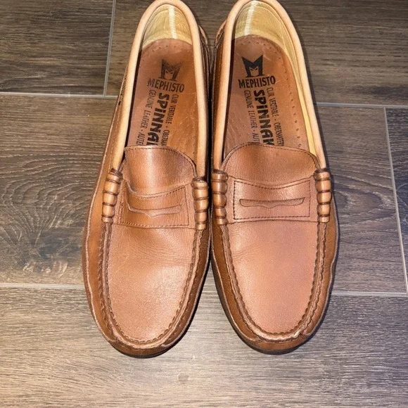 Mephisto Air‎ Relax Spinnaker Boat Shoe Leather Brown Size US 8.5