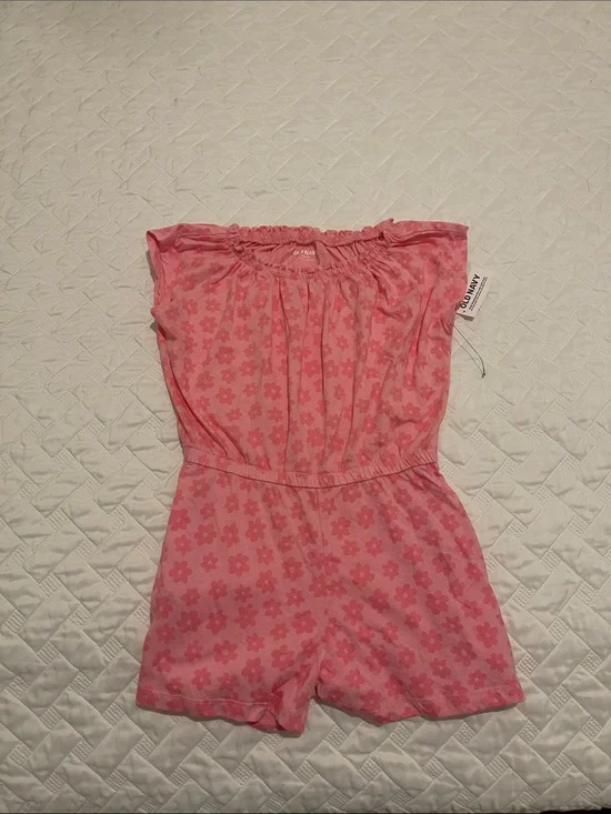 Old Navy Pink Floral Girls' One-Piece Romper