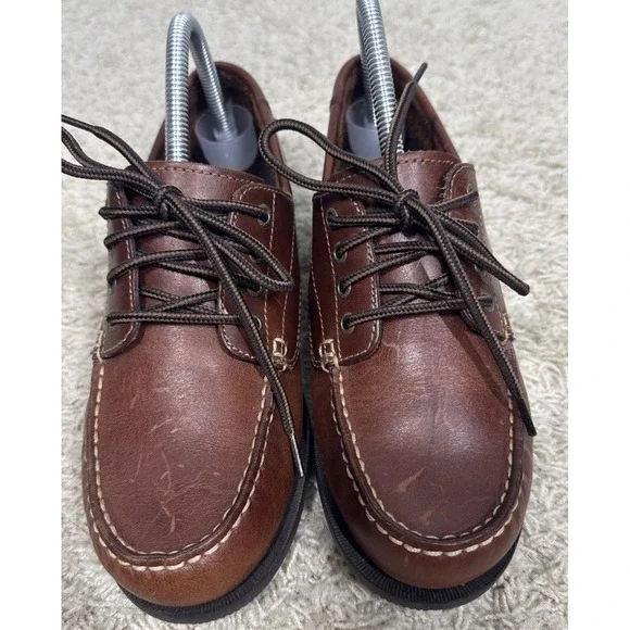 Eastland Falmouth Brown Leather Boat Shoes Women's 9 Fisherman Core Preppy Y2K