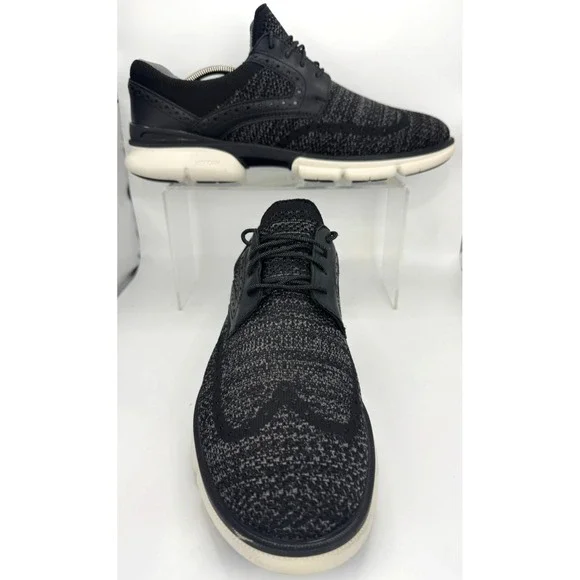 JOHNSTON & MURPHY XC4 Black Tanner Knit Wingtip Shoe Men's 10 Waterproof Comfort