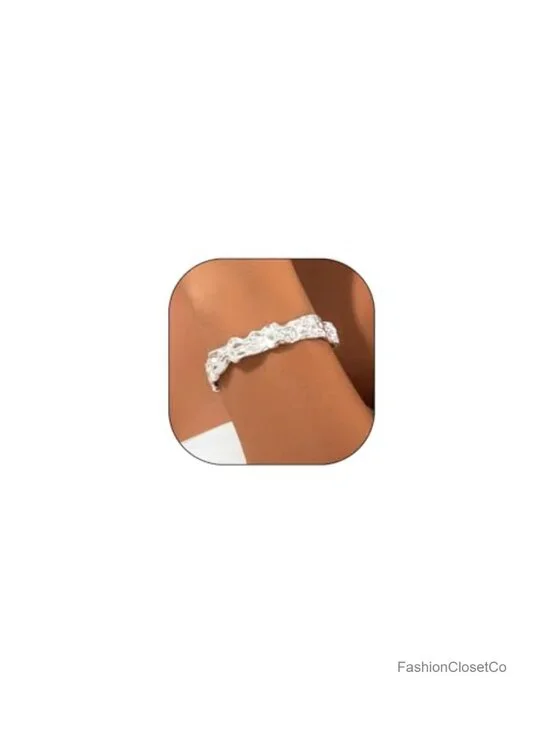 12mm Chunky Cuff Bracelet Alloy Hammered Adjustable Bangle Punk