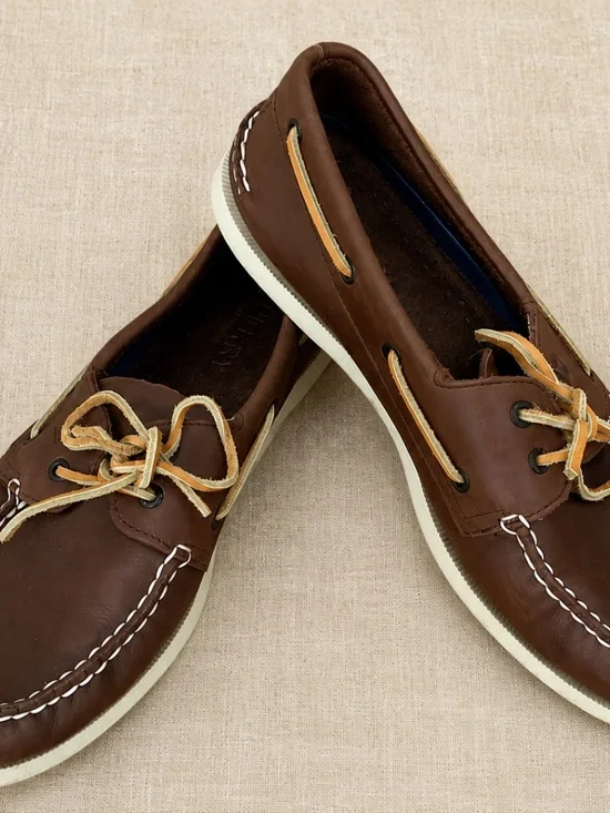 Sperry Top-Sider Brown Leather Boat Shoes Men's Size 12 Classic Moc Loafers