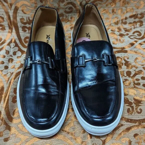 Coastal Preppy Black Bit Loafers Yacht Club‎ XRap Men's Slip On Shoes Size 12