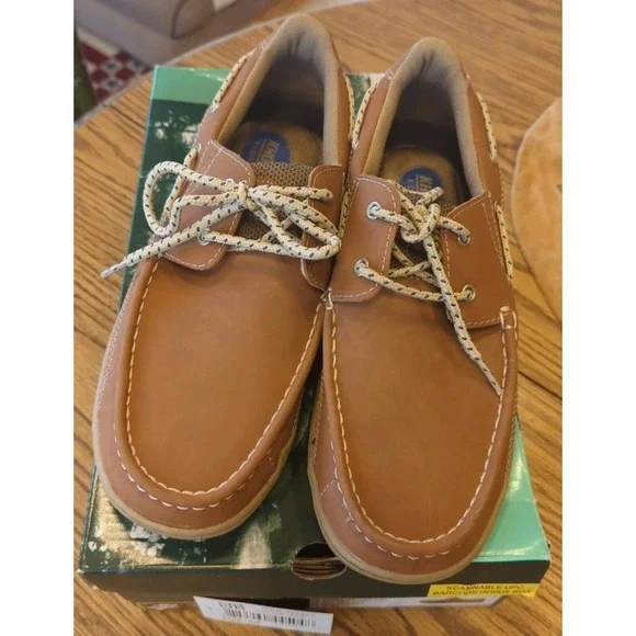 Khombu Men's Newport Memory Foam‎ Boat Driving Shoes Tan Size 9M - NEW IN BOX