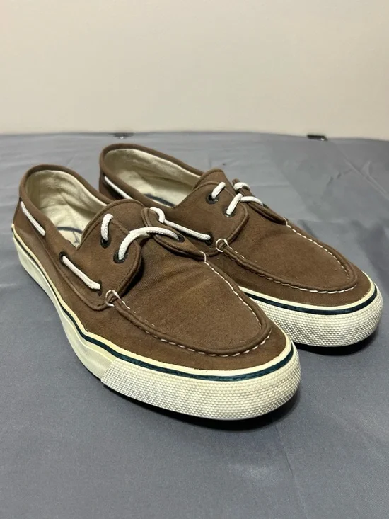 Sperry Mens Size 10.5M Slide Style Casual Brown Boat Shoes