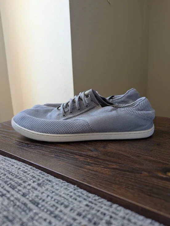 OluKai Nohea Moku Gray Light Blue Casual Slip On Loafer Mesh Shoes