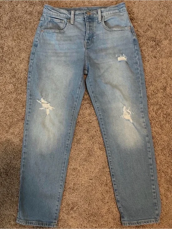 Old Navy Light Blue Distressed OG Straight Jeans