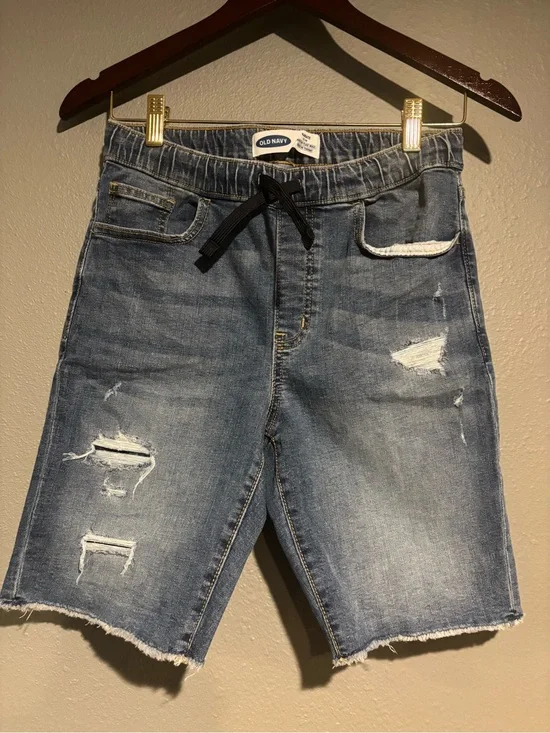 Old Navy Boy’s Light Blue Distressed Denim Shorts