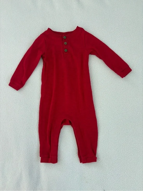 Old Navy Red Infant Knit Onesie Romper