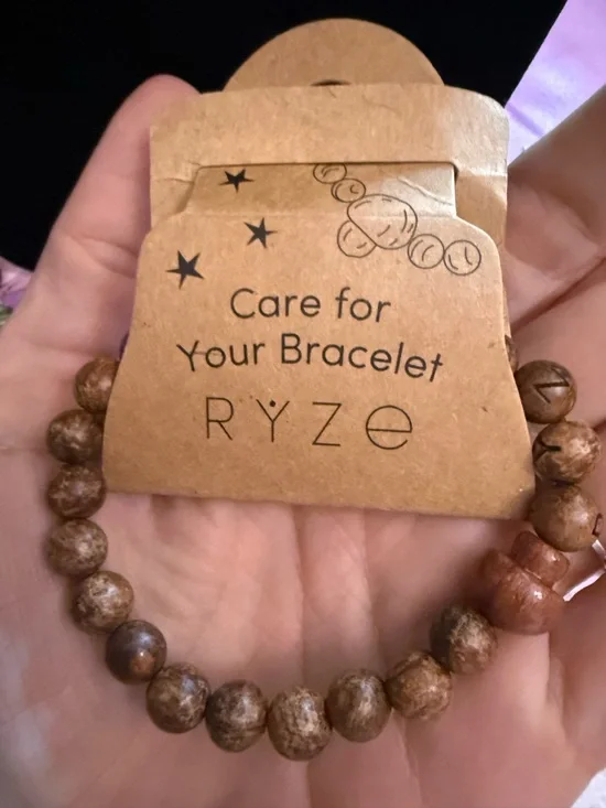 Brown Beaded Stretch Bracelet