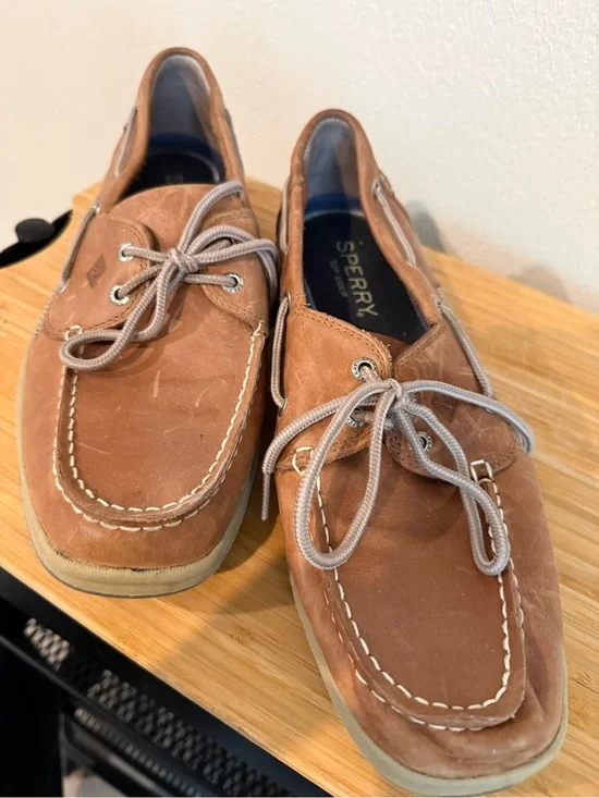 Sperry Chestnut Leather Boat Shoes for Men