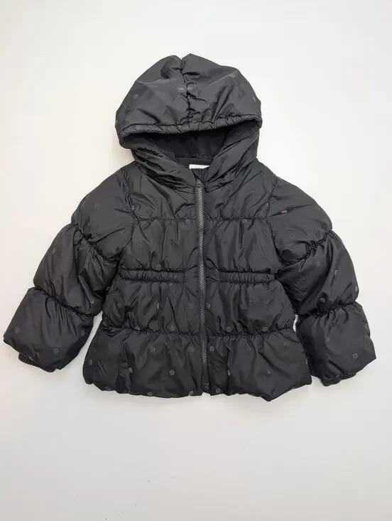 Girl’s Puffer Jacket Old Navy Polka Dot Design Size 5T Polyester Frost Free Warm