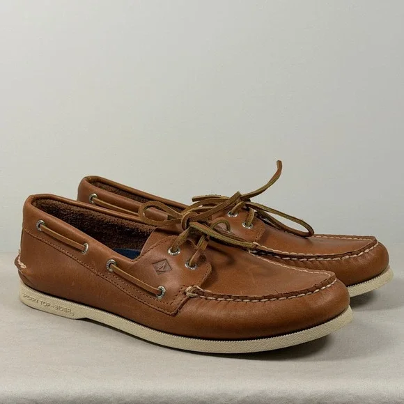 Sperry Top-Sider Original Boat Shoes Mens 11.5 Sahara Tan Brown Leather