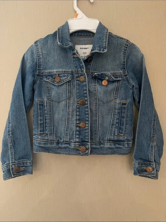 Old Navy xs 5 girls Kids Blue Denim Button-Front Jean Jacket