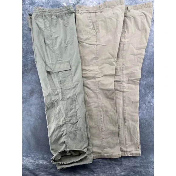Old Navy Full Tilt Pants Bundle Kids 14 Khaki Olive Chino Cargo Jogger Good
