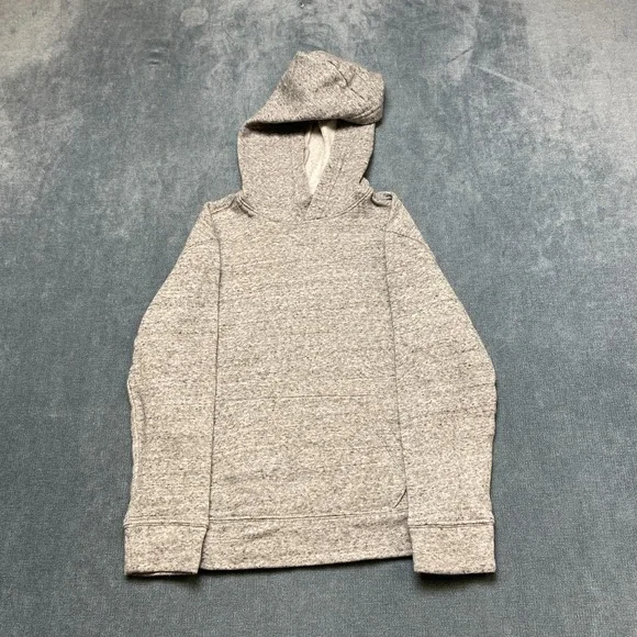 Old Navy Recharge Hoodie Boys L Gray Heather Fleece Lined Raglan Sleeve Outdoor