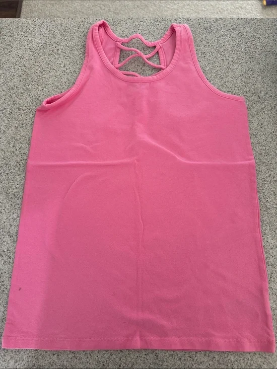 Old Navy Hot Pink Crisscross Back Tank Top