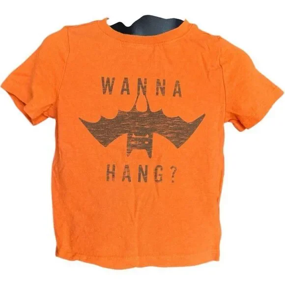 Baby Boys Old Navy Wanna Hang Bat Halloween Graphic Tee Shirt - Sz 18-24 mo