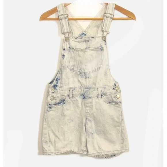 Old Navy acid  wash overall shorts L