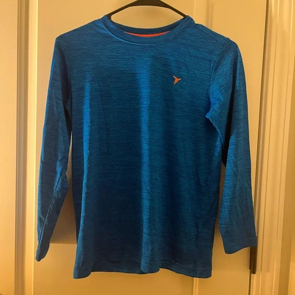 Old Navy Boys Active Long Sleeve T-Shirt Size L 10-12 Blue