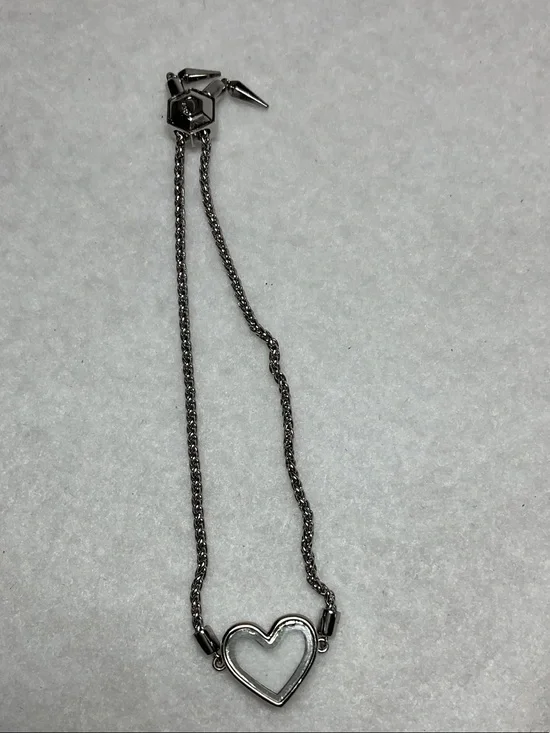 Origami Owl Silver Heart Locket Adjustable Bracelet
