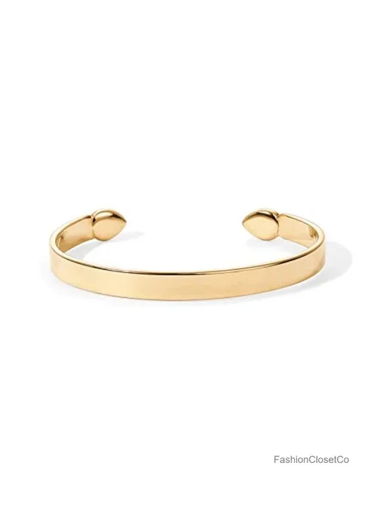 Engraved Adjustable Mantra Cuff Bangle Bracelet Gold Plated Stainless Steel