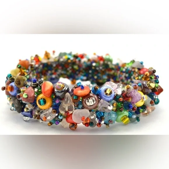 Magnetic 7” Beach Ball Caterpillar Bracelet Multi Beads