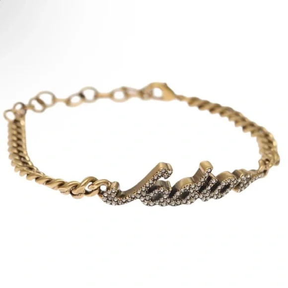 Christian Dior Bracelet brass hardware with Dior dust bag