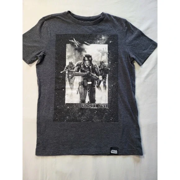 Old Navy Star Wars Rogue One Graphic T-Shirt Kids Large 10-12 Charcoal Grey