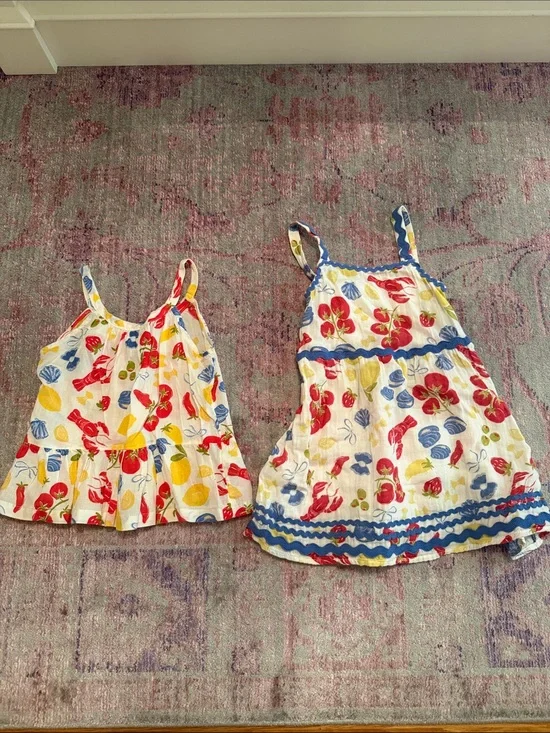 Lobster seashell dress and tank top