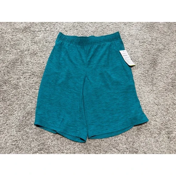 NWT Old Navy Active Boys Large 10/12 Breathe On Shorts Turquoise Blue w/Pockets