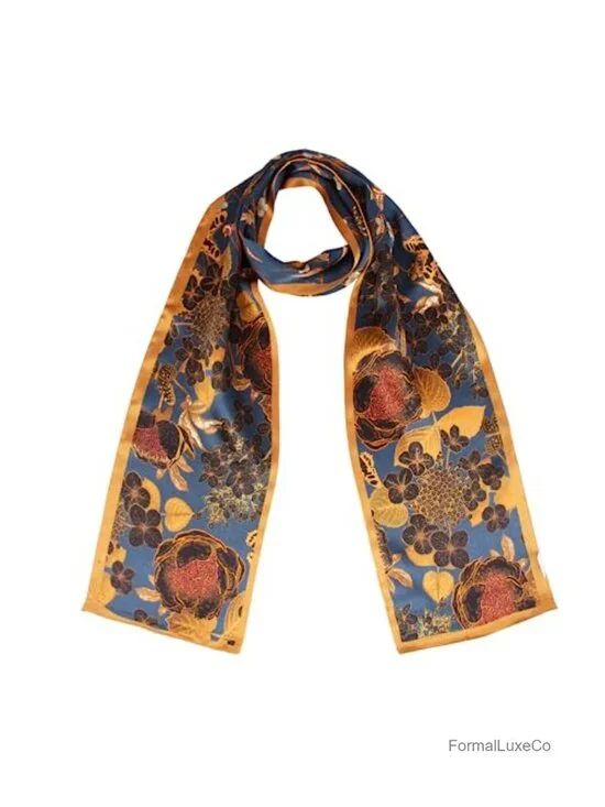 100% Mulberry Silk Long Oblong Scarf Shawl Hair Wrap Gift Packed
