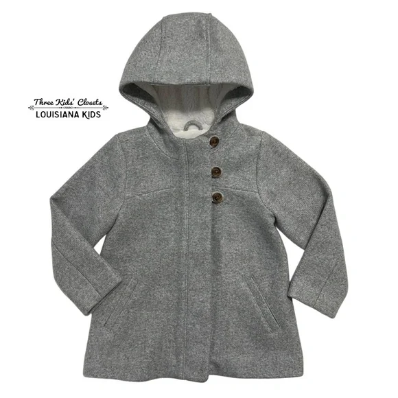 Old Navy 4T Grey Hooded Jacket Coat