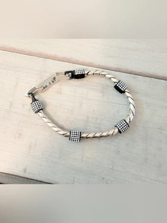 Brighton Meridian Bracelet Black And Silver
