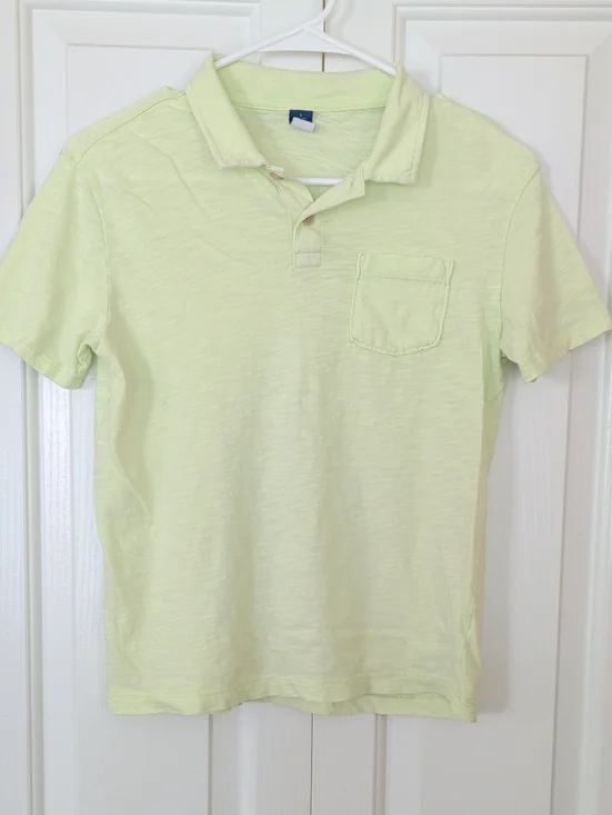 5/$10 Old Navy Light Lime Green Kids Polo with Chest Pocket