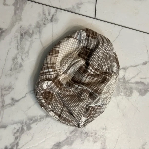 Old Navy Beige and Brown Plaid Hat