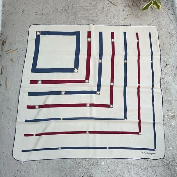 Vintage Ferragamo silk scarf