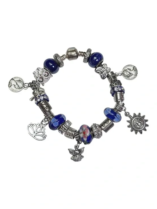 Custom cloisonee charm bracelet 💗
