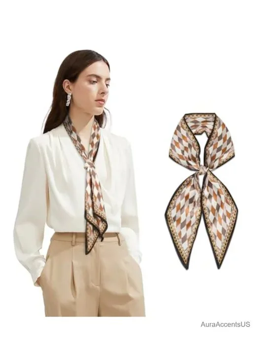 Satin Polyester Square Fashion Scarf for Neck Hair Bag Head Wrap